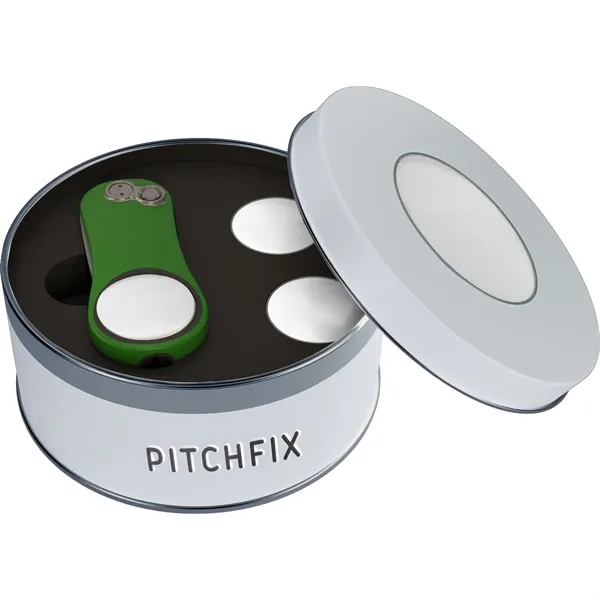 Green-White color option for Pitchfix Fusion 2.5 Tin W/ Two Extra Ball Markers