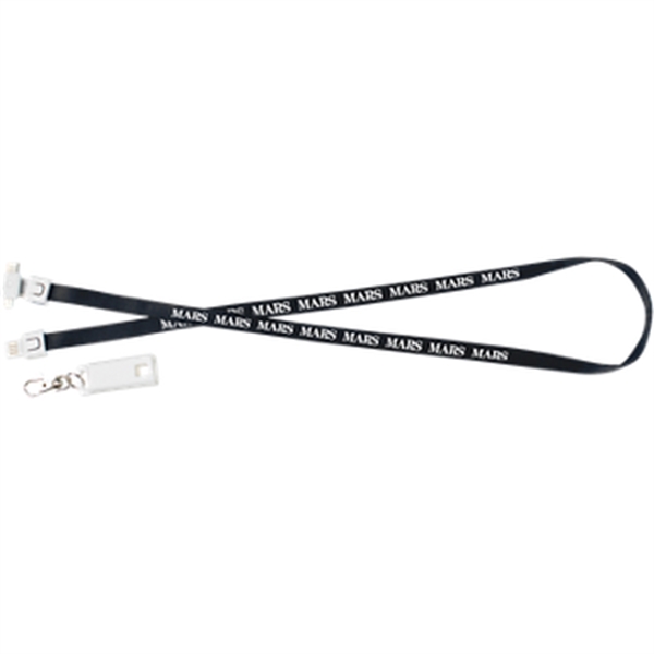 Black color option for 3 In 1 Usb Charging Cable Lanyard