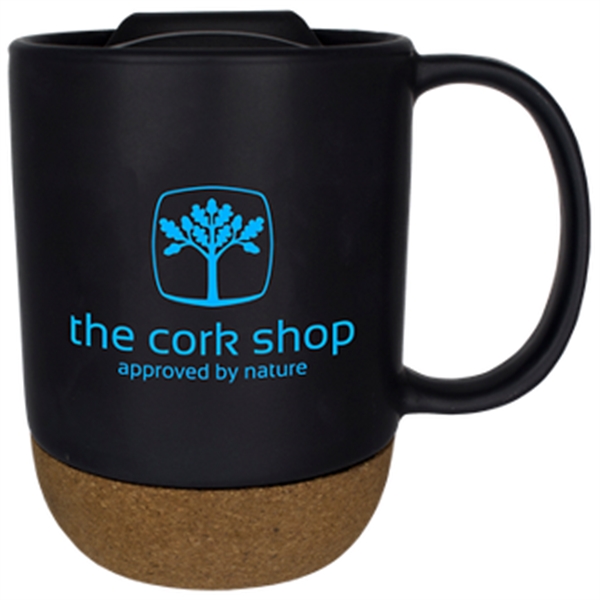 Black color option for 14 Oz Ceramic Cork Bottom Mug
