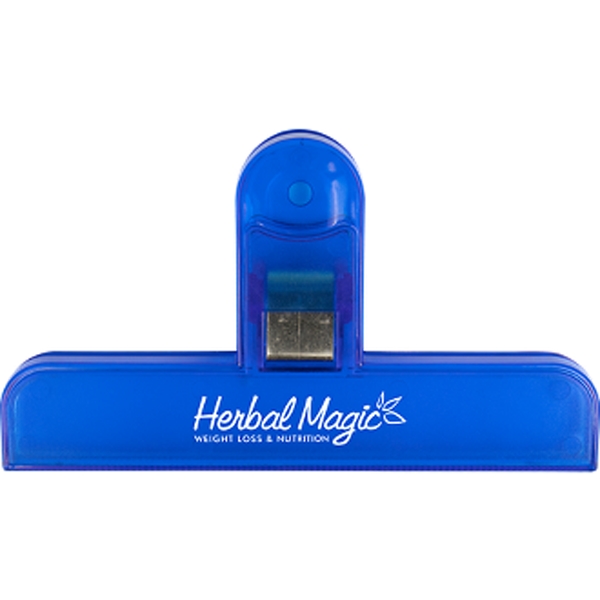 Translucent Blue color option for Chip And Snack Bag Clip