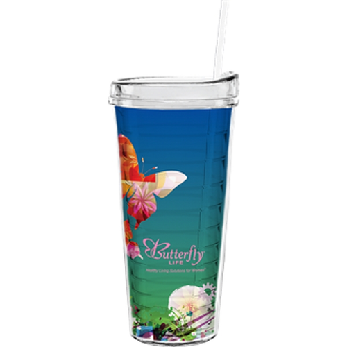 Main photo of 22 Oz Made In The Usa Tumbler With Lid  Straw