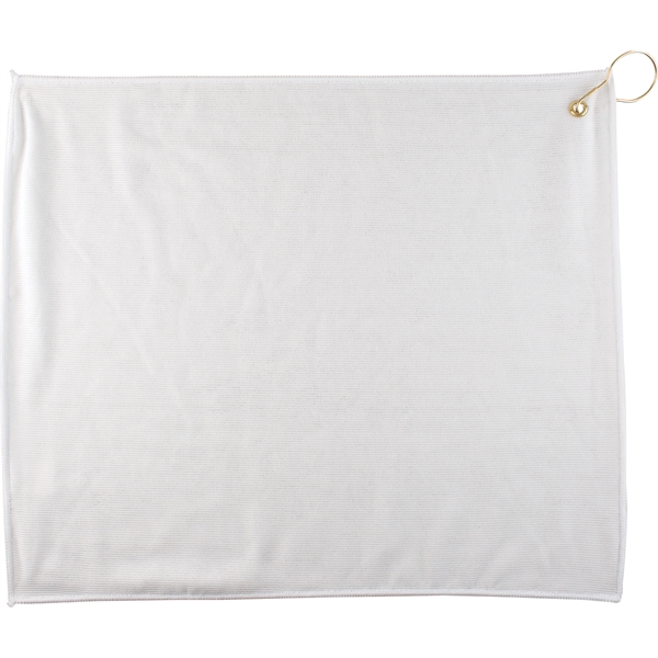 White color option for 15" X 18" Full Color Polyester White Golf Towel