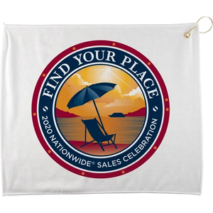 Photo of 15" X 18" Full Color Polyester White Golf Towel