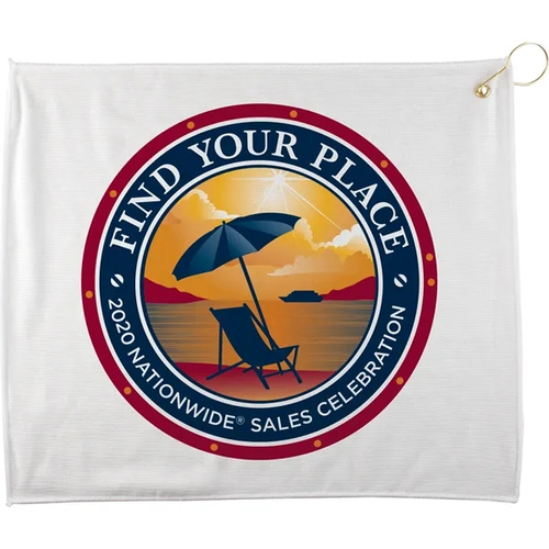 Main photo of 15" X 18" Full Color Polyester White Golf Towel