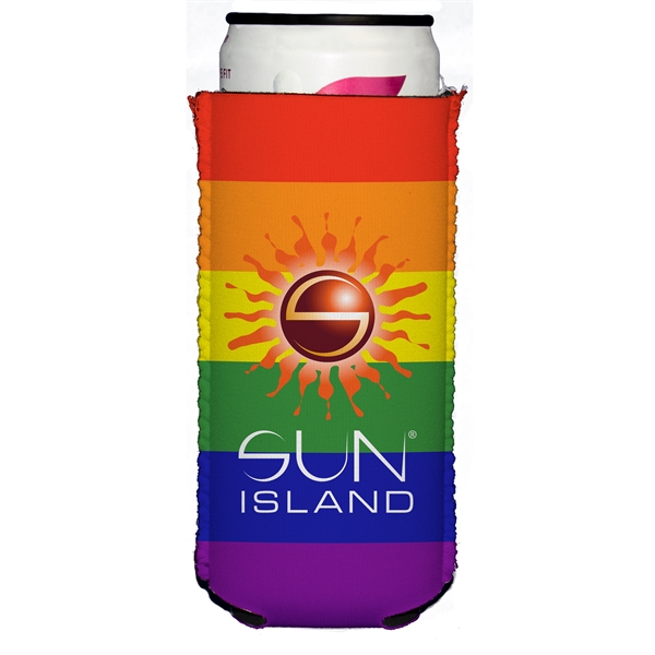 Rainbow color option for Slim Full Color Neoprene Can Holder