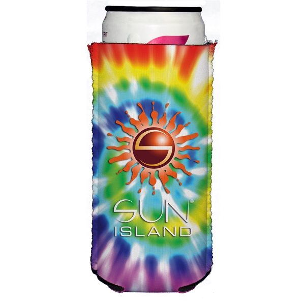 Tie Dye color option for Slim Full Color Neoprene Can Holder