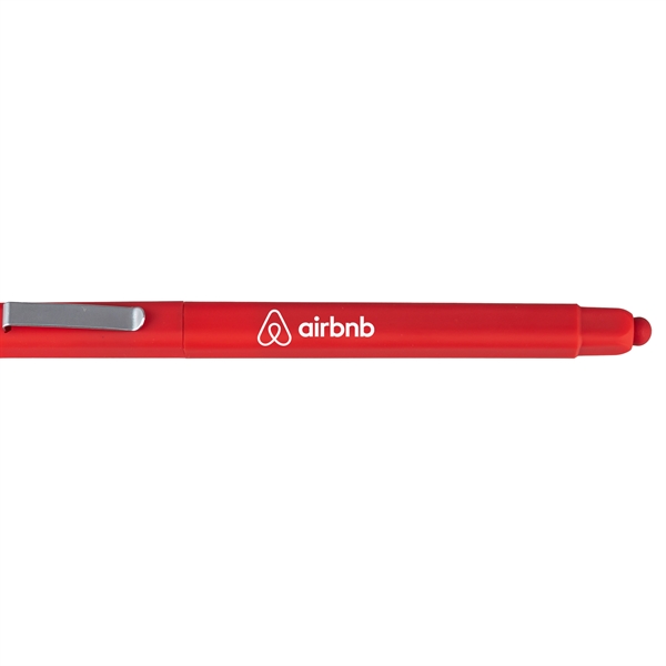 Red 186 color option for Cubic Soft Rubberized Touch Square Stylus Pen