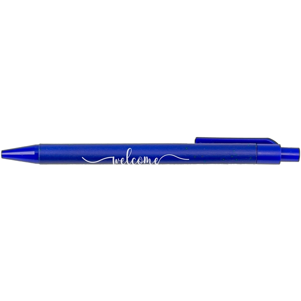 Blue 2748 C color option for 100% Recycled Paper Barrel Ballpoint Pen