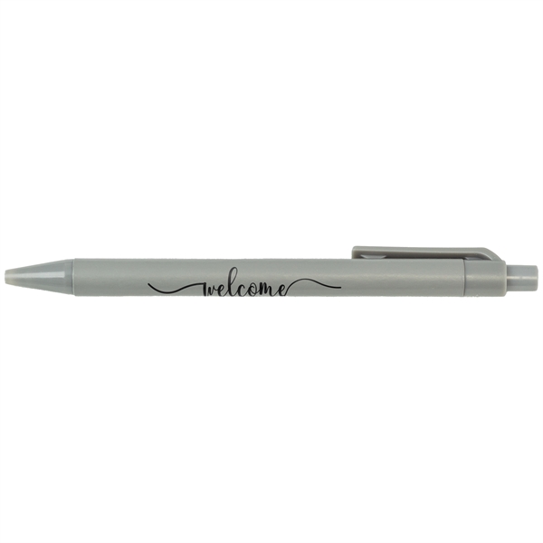 Cool Grey 7 C color option for 100% Recycled Paper Barrel Ballpoint Pen