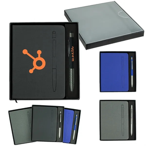 Photo of 7.5" X 6 5/8" Notebook With Soft Touch Aluminum Pen
