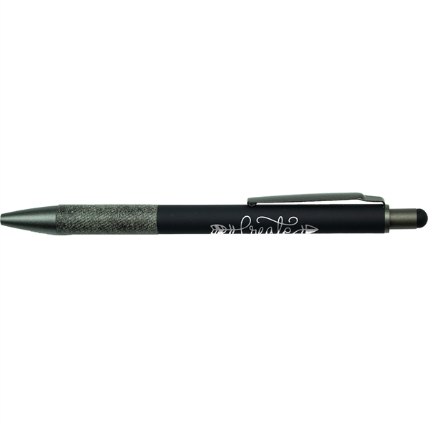 Black color option for Soft Touch Aluminum Stylus Pen W/ Paper Grip