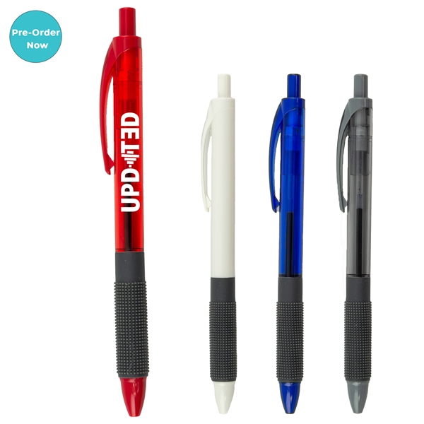 Red color option for Author Translucent Pen With Massage Grip