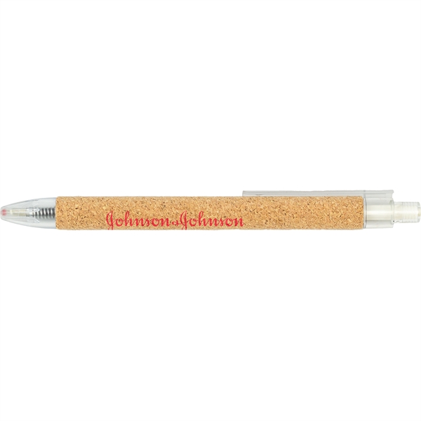 Clear color option for 100% Eco Cork Barrel Pen