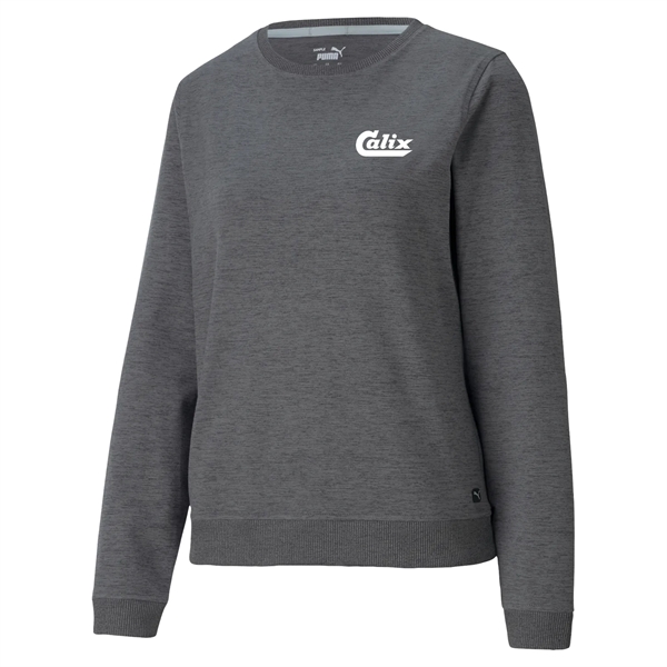 Puma Black Heather color option for Puma Cloudspun Women's Crewneck