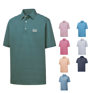 Photo of Foot Joy Men's Stretch Lisle Pinstripe Golf Shirt