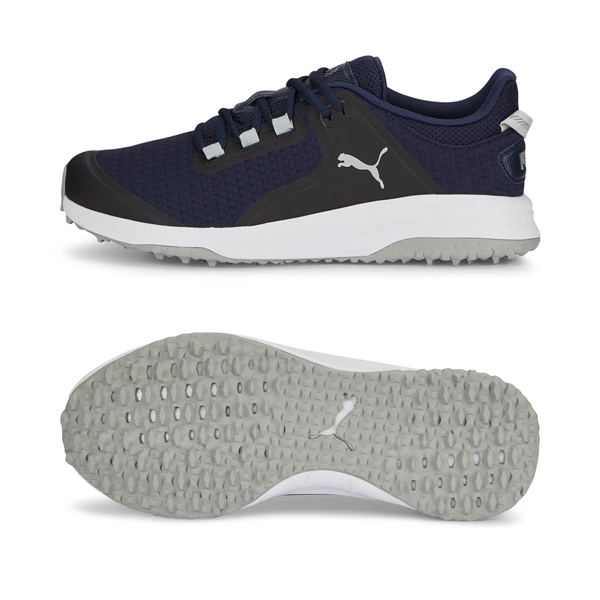 Puma Navy - Puma Silver color option for Puma Men's Fusion Grip Golf Shoes