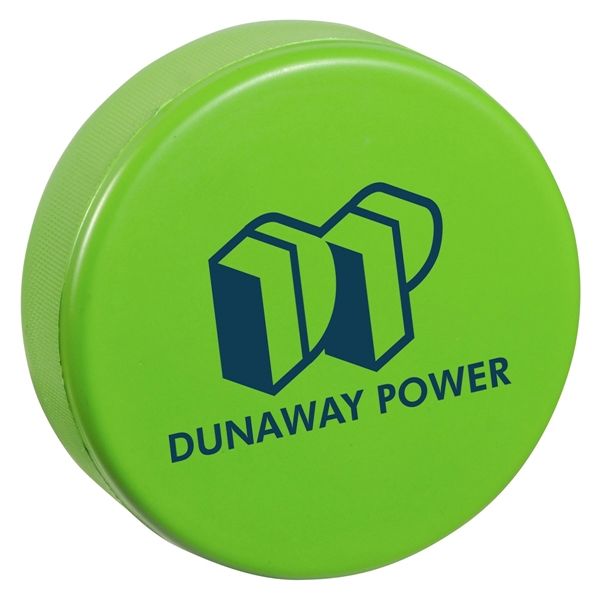 Bright Green color option for Hockey Puck Stress Reliever