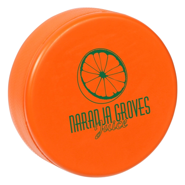 Medium Orange color option for Hockey Puck Stress Reliever