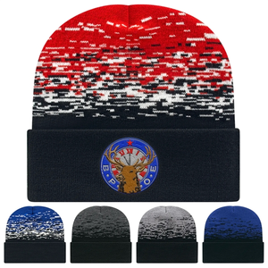 Photo of C A Static Pattern Knit Cap With Cuff