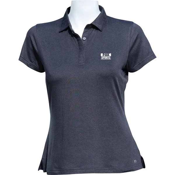 Black Heather color option for Anderson Ord Womens Solid Polo