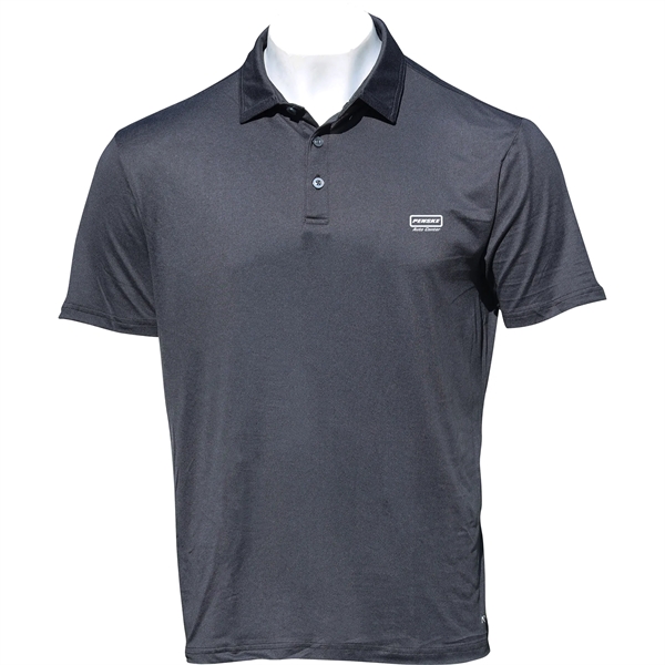 Flint Heather color option for Anderson Ord Mens Gamer Solid Polo