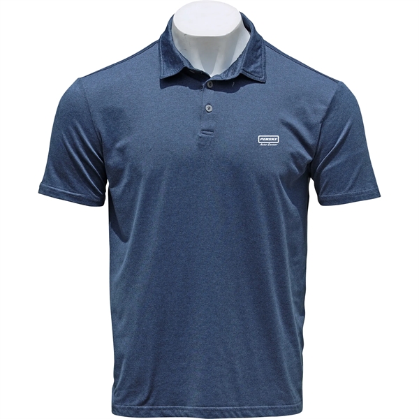 Navy Heather color option for Anderson Ord Mens Gamer Solid Polo