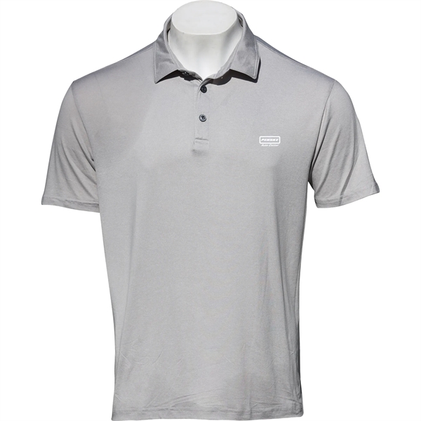 Platinum Heather color option for Anderson Ord Mens Gamer Solid Polo