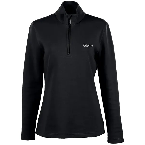 Black color option for Omni Women's Poly Cotton 1/4 Zip Fleece