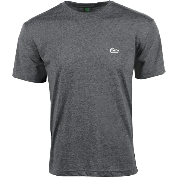 Dark Gray Heather color option for Omni Recycled Tri Blend Tee