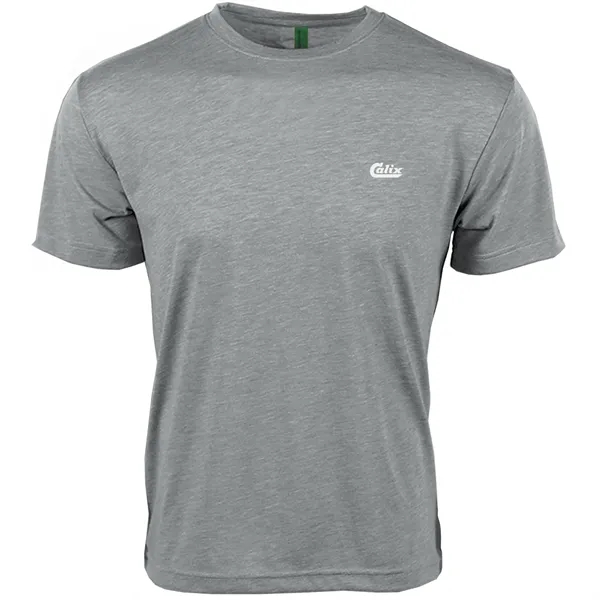 Gray Heather color option for Omni Recycled Tri Blend Tee