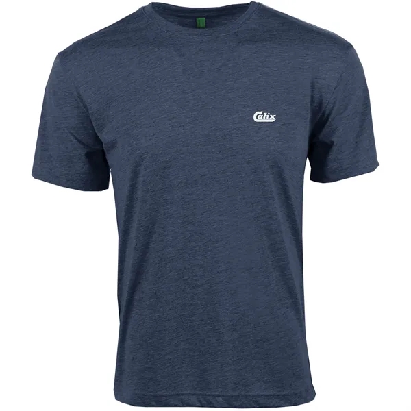 Navy Heather color option for Omni Recycled Tri Blend Tee