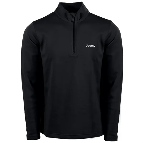 Black color option for Omni Men's Poly Cotton Performance Fleece 1/4 Zip