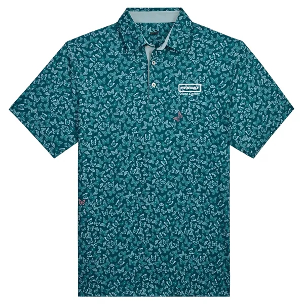Melon Punch color option for Puma Cloudspun Mens Butterflies Polo