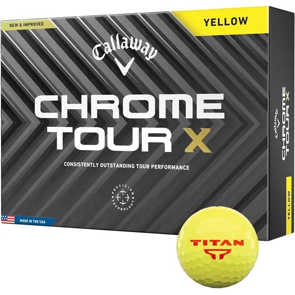 Yellow color option for Callaway Chrome Tour X Golf Ball