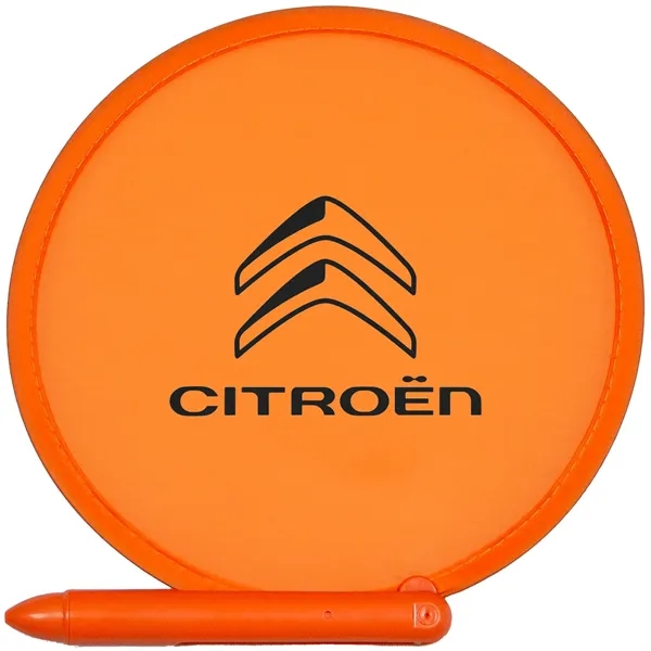Orange color option for Recycled 3 In 1 Hand Fan Pen