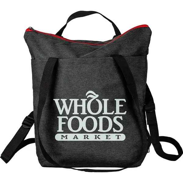 Red color option for Eco Conscious 10" X 4" X 15"Rpet Tote/Backpack