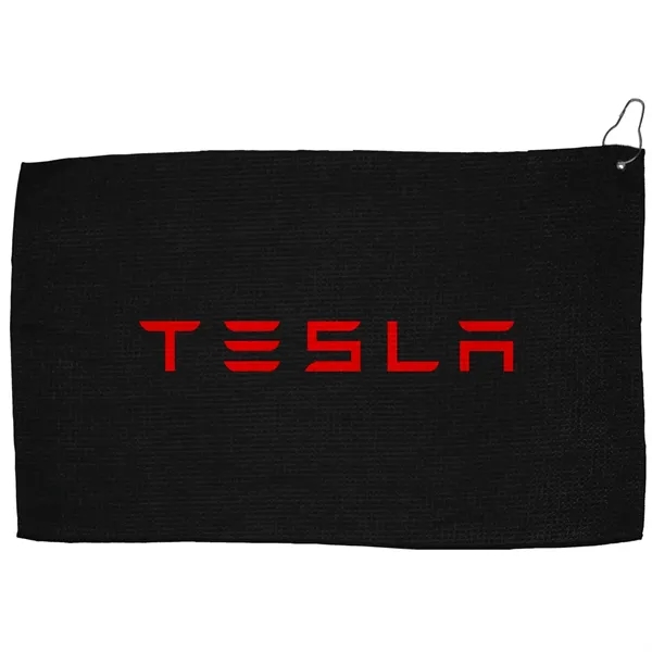 Black color option for 16" X 26" Rpet Waffle Golf Towel With Hook & Grommet