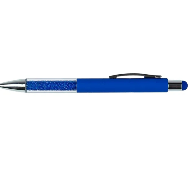Blue color option for Recycled Glit Ter Grip Stylus Pen