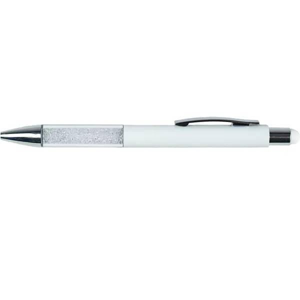 White color option for Recycled Glit Ter Grip Stylus Pen