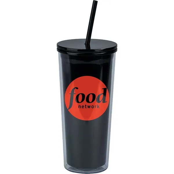 Black color option for 24 Oz Recycled Double Wall Plastic Tumbler