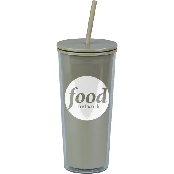 Gray color option for 24 Oz Recycled Double Wall Plastic Tumbler