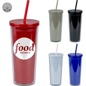 Photo of 24 Oz Recycled Double Wall Plastic Tumbler