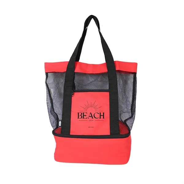 Red color option for Recycled Beach Cooler Tote