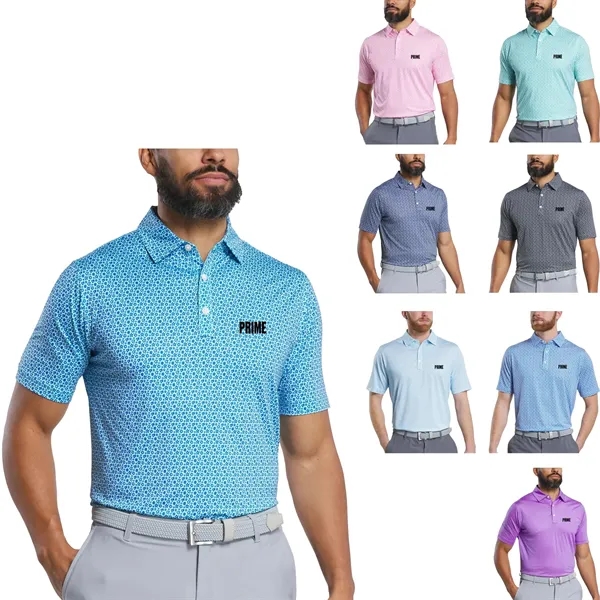 White-Sky color option for Foot Joy Men's Allover Floral Print Polo