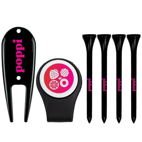 Main photo of Hat Clip With Divot Tool & (4) 2 3/4" Golf Tees