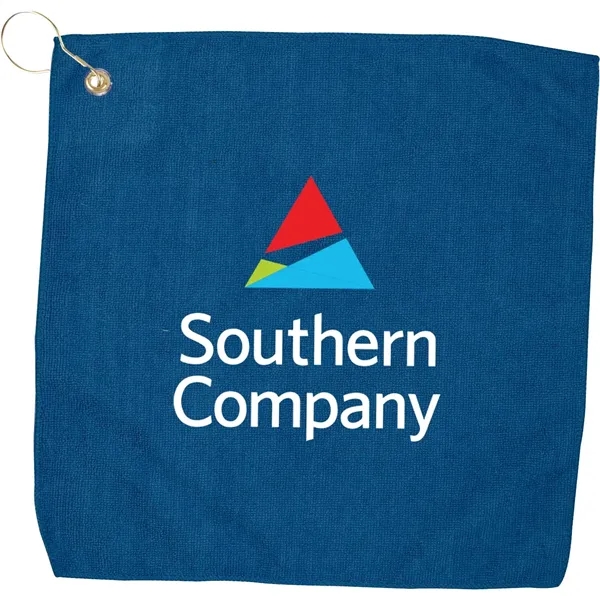 Royal Blue color option for 15" X 15" Rpet Hemmed Golf Towel With Hook & Grommet