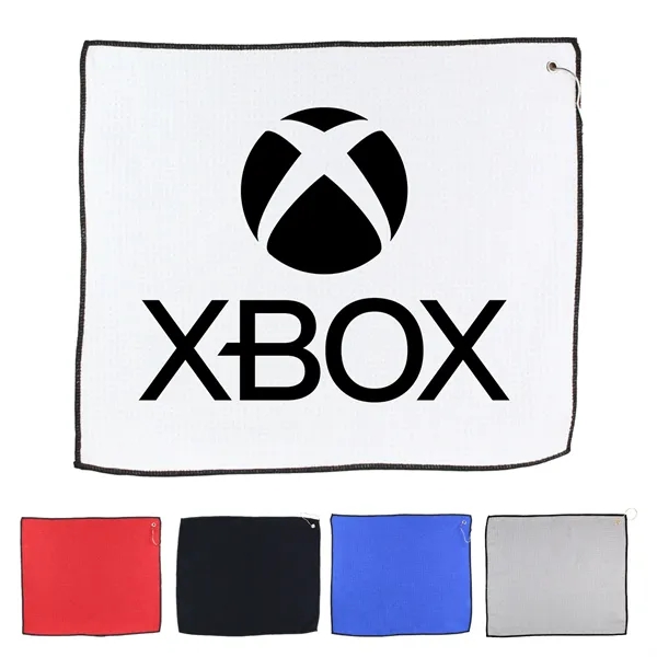 Black color option for 15" X 18" Rpet Waffle Golf Towel With Hook & Grommet