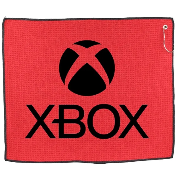 Red color option for 15" X 18" Rpet Waffle Golf Towel With Hook & Grommet