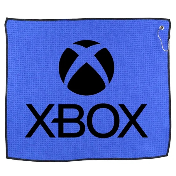 Royal Blue color option for 15" X 18" Rpet Waffle Golf Towel With Hook & Grommet