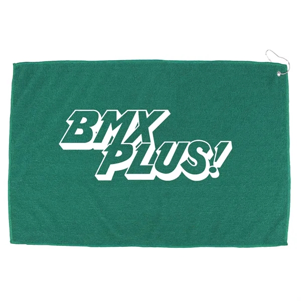 Green color option for 16" X 25" Rpet Hemmed Golf Towel With Hook & Grommet